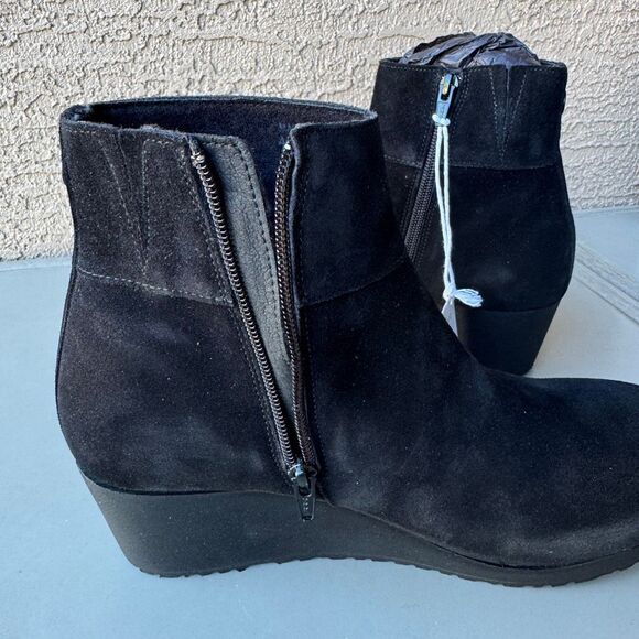 Birkenstock Papillio Ebba Wedge Boots Women’s 10US or 41EU Black Suede Leather - Picture 10 of 13